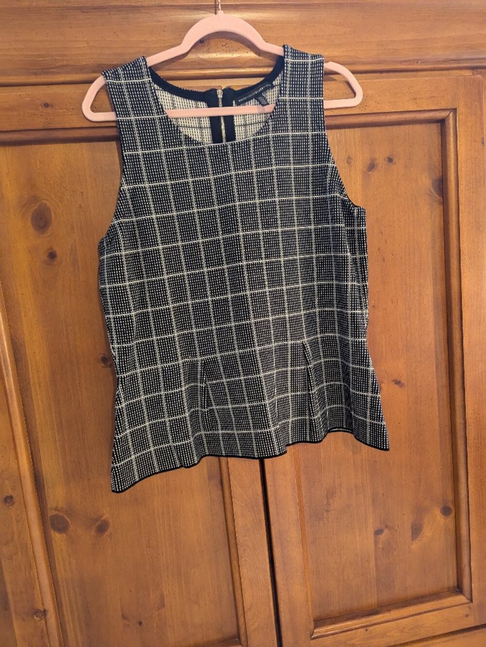 White House Black Market Peplum Sleeveless Top,XL